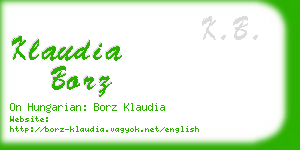 klaudia borz business card